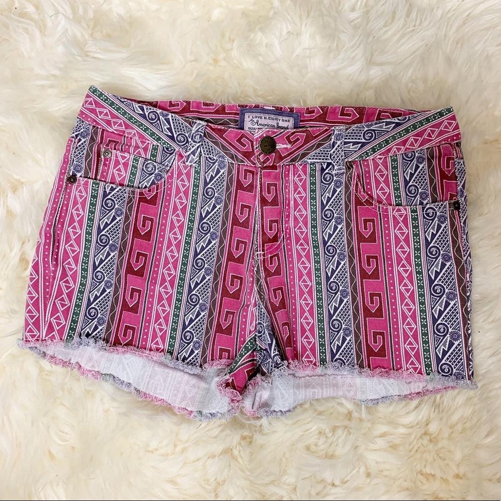 Forever 21 Hologram Pattern Jean Shorts Size 26 (4-6)